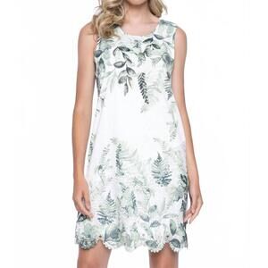 NEW PICADILLY leaf lacey embellished dress in green